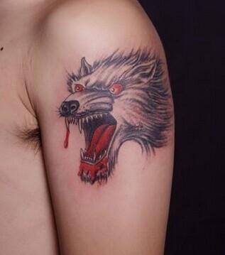 狼纹身图案大全3d狼少女水彩灰太狼纹身优质